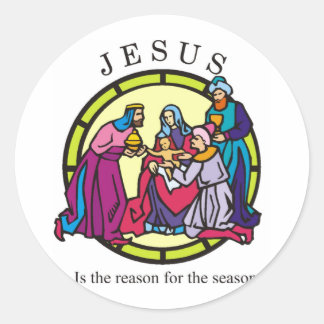 Sticker Rond Jésus est la raison de la saison