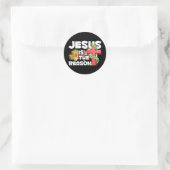 Sticker Rond Jésus Est La Raison Pour La Saison Noël (Sac)