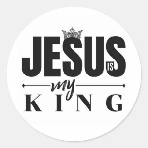 Sticker Rond Jésus est mon roi
