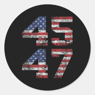 Sticker Rond Jésus est mon sauveur Trump est mon président amér