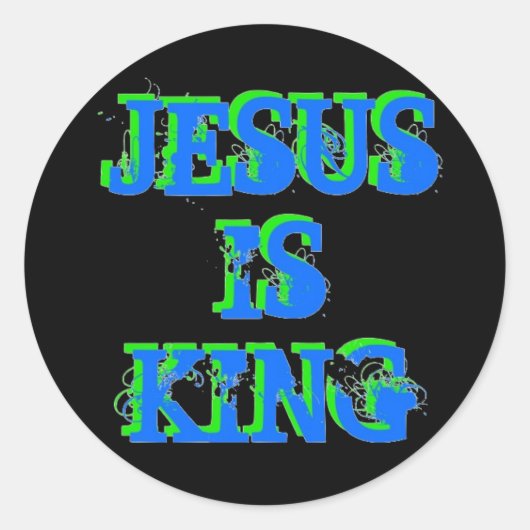 Sticker Rond Jésus est roi (Devant)
