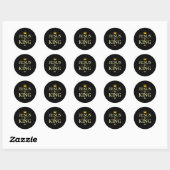 Sticker Rond Jésus est Roi _ Conception de foi chrétienne (Feuille)