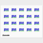 Sticker Rond Jésus est Seigneur (Feuille)