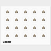 Sticker Rond Jésus et Chats Vintage (Feuille)