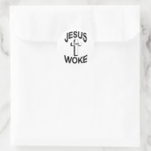 Sticker Rond Jésus était Woke (Sac)