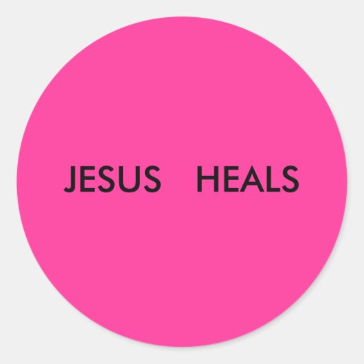 STICKER ROND JÉSUS HEALS (Devant)