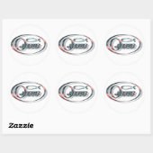 Sticker Rond Jesus ICHTUS (Feuille)