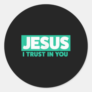 Sticker Rond Jésus, j'ai confiance en Toi