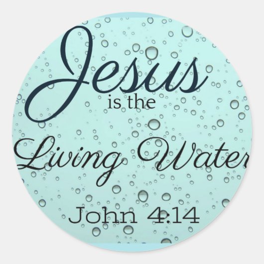 Sticker Rond Jésus l'eau vive (Devant)