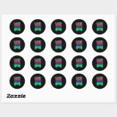 Sticker Rond Jésus Love | Coffee Gets Me Started Jesus Keeps Me (Feuille)