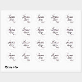 Sticker Rond Jésus m'aime (Feuille)
