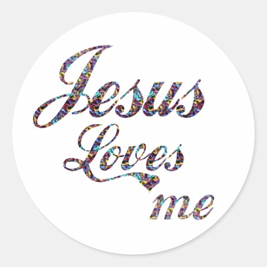Sticker Rond Jésus m'aime (Devant)