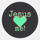 Sticker Rond Jésus m'aime (Devant)