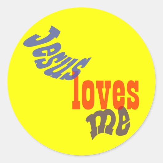 Sticker Rond Jésus m'aime (Devant)