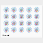 Sticker Rond Jesus M'Aime, Aquarelle Pastel (Feuille)