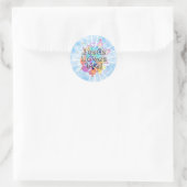 Sticker Rond Jesus M'Aime, Aquarelle Pastel (Sac)