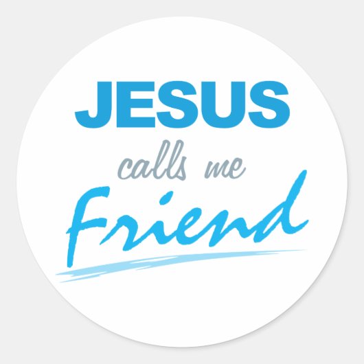 Sticker Rond Jésus m'appelle ami (Devant)