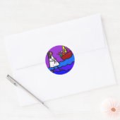 Sticker Rond Jésus marche sur l'eau (Enveloppe)