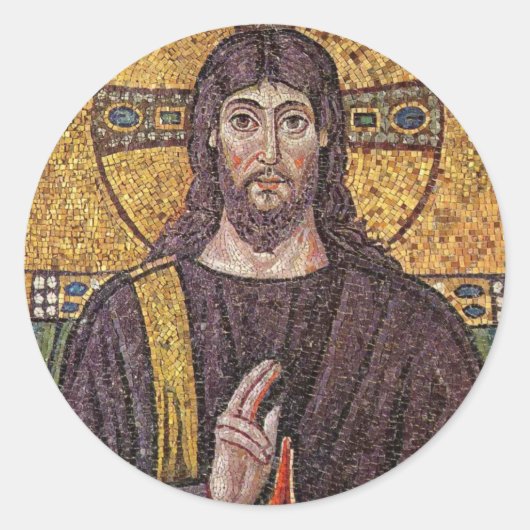 Sticker Rond Jesus Mosaic (Devant)