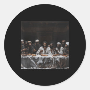 Sticker Rond Jésus Noir, Dernier sacrement, Jésus _9