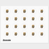 Sticker Rond Jésus pleurant Erreur de syntaxe Codage Programmeu (Feuille)