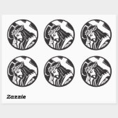 Sticker Rond Jésus portant la croix (Feuille)