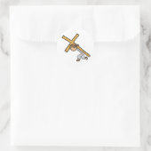 Sticker Rond Jésus Portant La Croix (Sac)