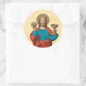 Sticker Rond Jésus qui maintient l'Eucharistie (SNV 050) (Sac)