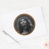 Sticker Rond Jésus regarde dans les cieux (Enveloppe)