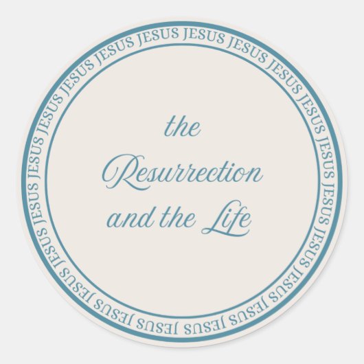 Sticker Rond Jésus - Sceau de chasse gros (Devant)