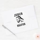 STICKER ROND JÉSUS SE RASE (Enveloppe)