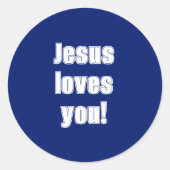 Sticker Rond Jésus t'aime ! (Devant)