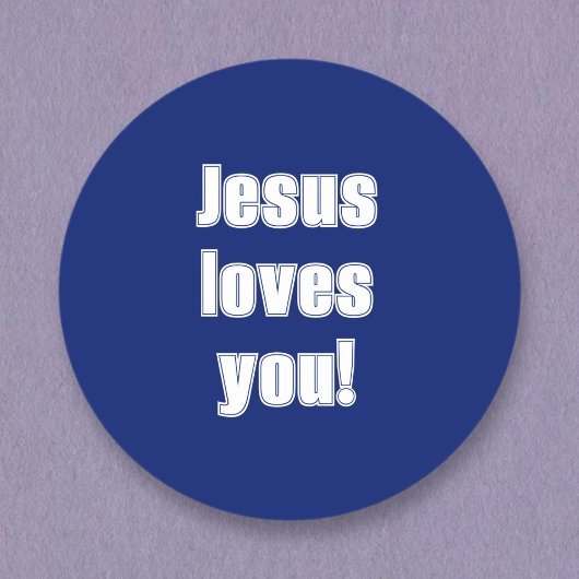 Sticker Rond Jésus t'aime !