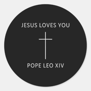 Sticker Rond Jésus t'aime Foi religieuse minimale chrétienne