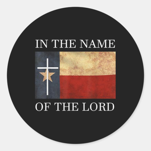 Sticker Rond Jésus Texas chrétien (Devant)