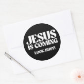 Sticker Rond Jésus vient Look Occupé (Enveloppe)