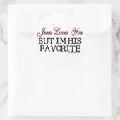 Sticker Rond Jésus Vous Aime Favorite (Sac)