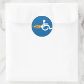 Sticker Rond Jet fauteuil roulant (Sac)