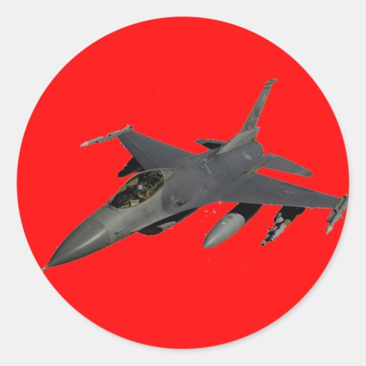 STICKER ROND JET FIGHTER (Devant)
