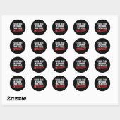 Sticker Rond J'étais en charge J'avais une fille sur le dos (Feuille)
