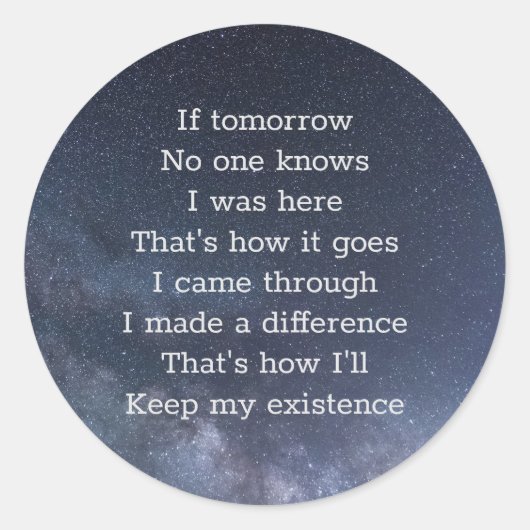 Sticker Rond J'Étais Là (Devant)