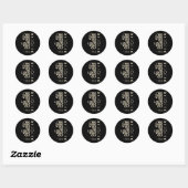 Sticker Rond J'Étais Là Au Texas Total Solar Eclipse 2024 (Feuille)