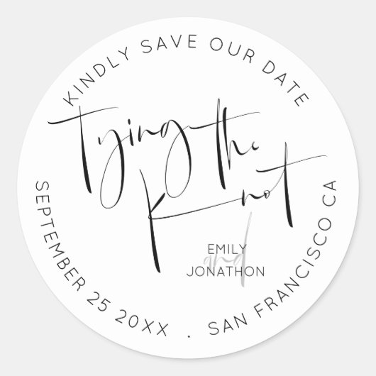 Sticker Rond Jetant Le Script De Noir Blanc Noir Enregistrer La (Devant)