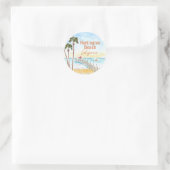 Sticker Rond Jetée de Huntington Beach Californie (Sac)