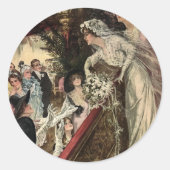 Sticker Rond Jeter le bouquet (Devant)