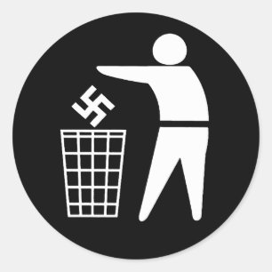 Sticker Rond Jeter les fascistes