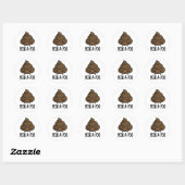 Sticker Rond Jeter Un Oeil Poo Drôle Pun Poop (Feuille)