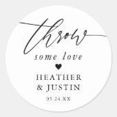 Sticker Rond Jeter Un peu d'amour Mariage Confetti (Devant)