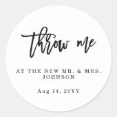 Sticker Rond Jetez-moi Mariage Petals Confetti (Devant)