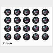 Sticker Rond Jets gratuits ou vaches roses papa t'aime Mignonne (Feuille)